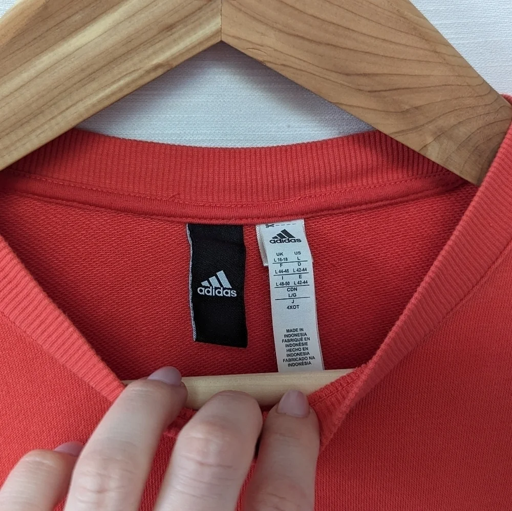 Lightweight Adidas Crewneck‎ Coral Sweatshirt - Picture 12 of 14